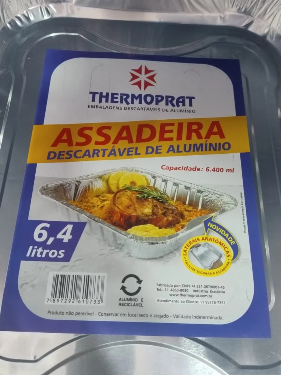 Assadeira de alumínio Thermoprat 6,4 L