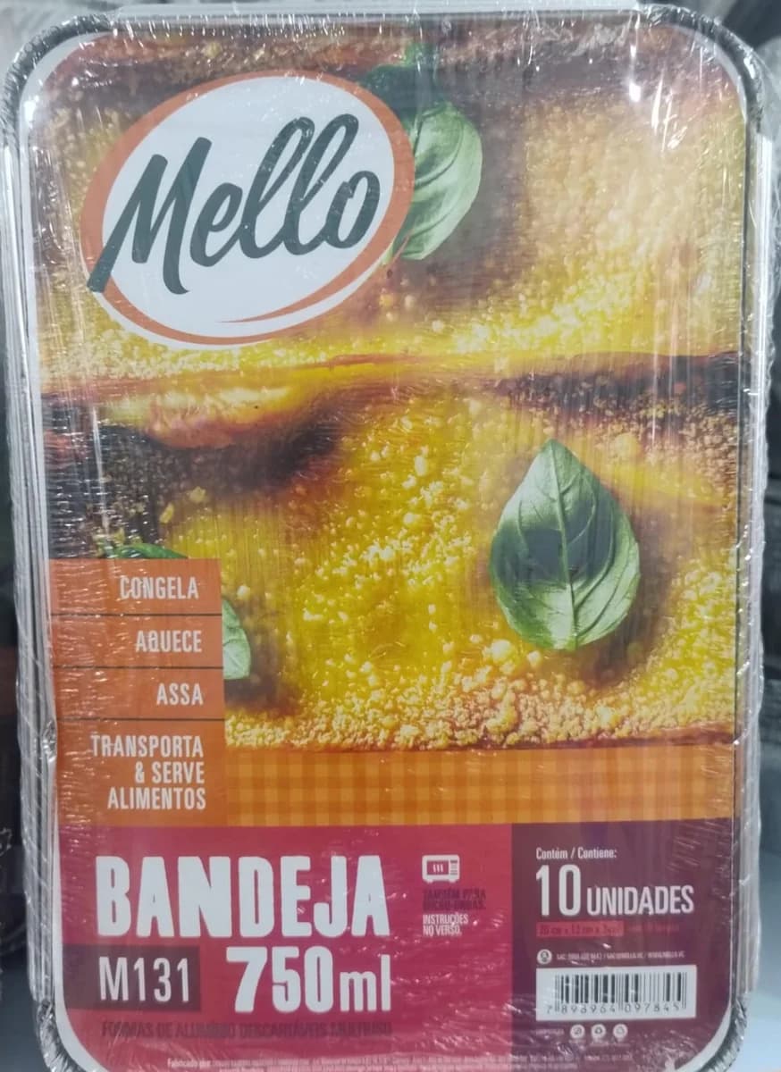 Bandeja de alumínio Mello M131 750 ml