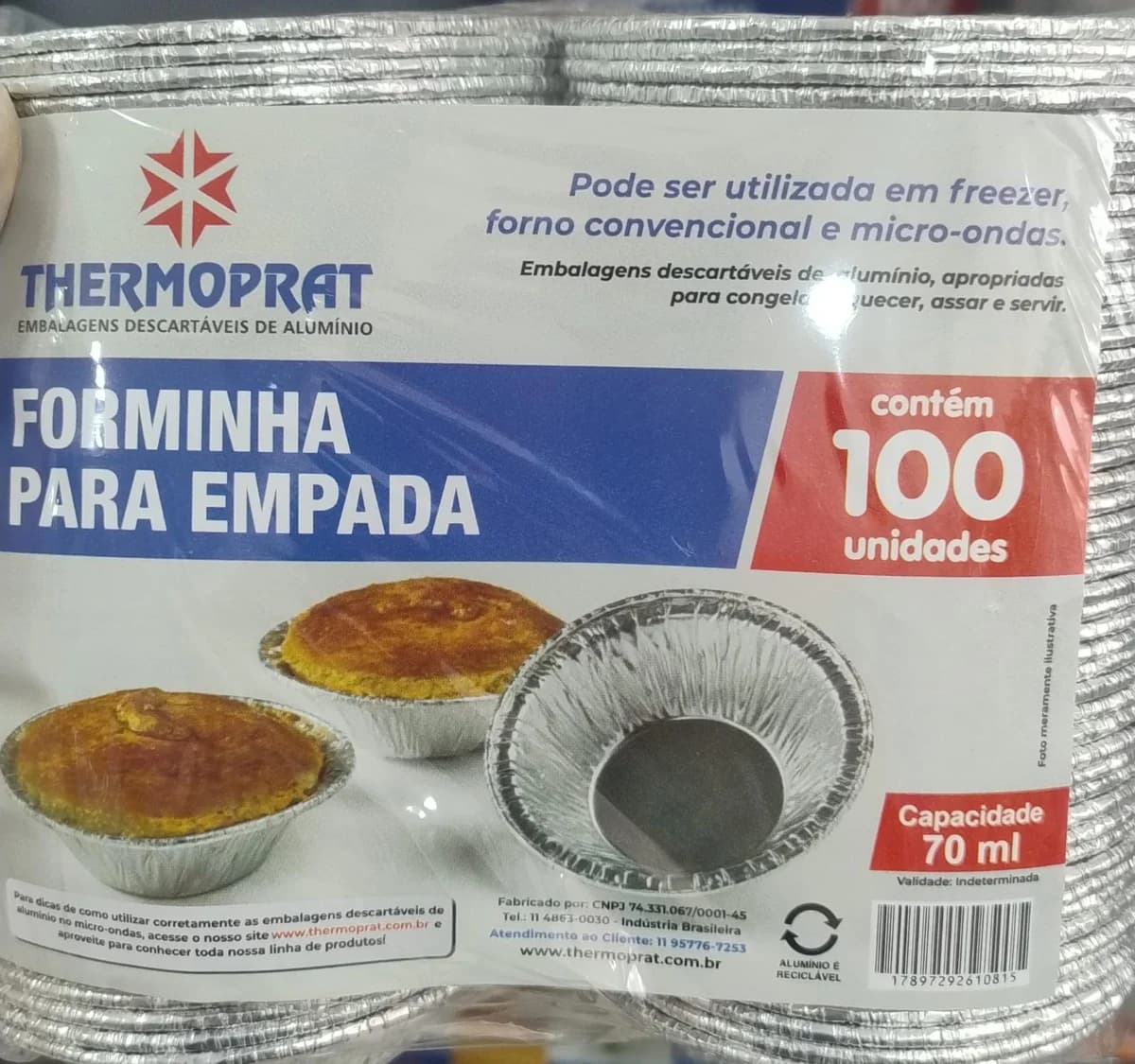 Forminha para empada Thermoprat 70 ml