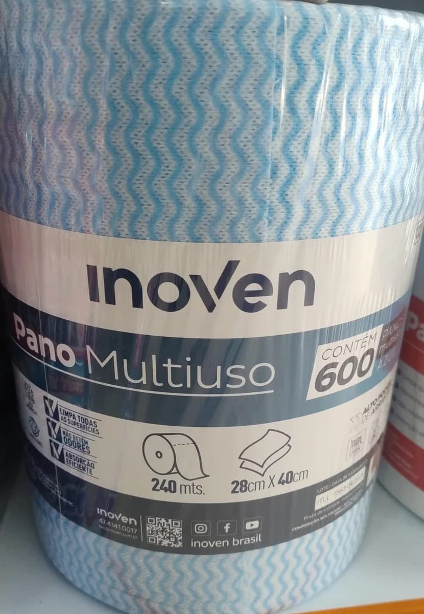 Pano multiuso azul Inoven 600 panos