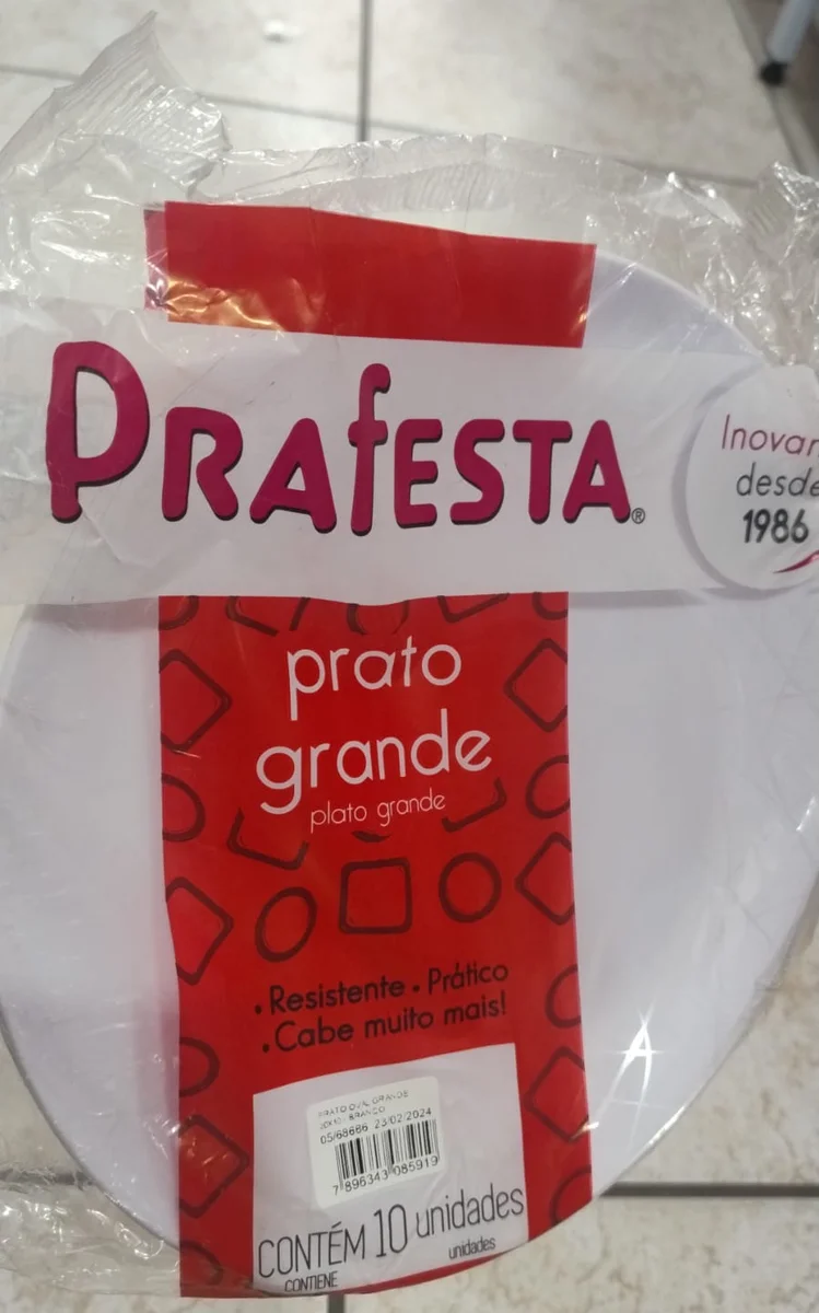 Prato grande branco Prafesta