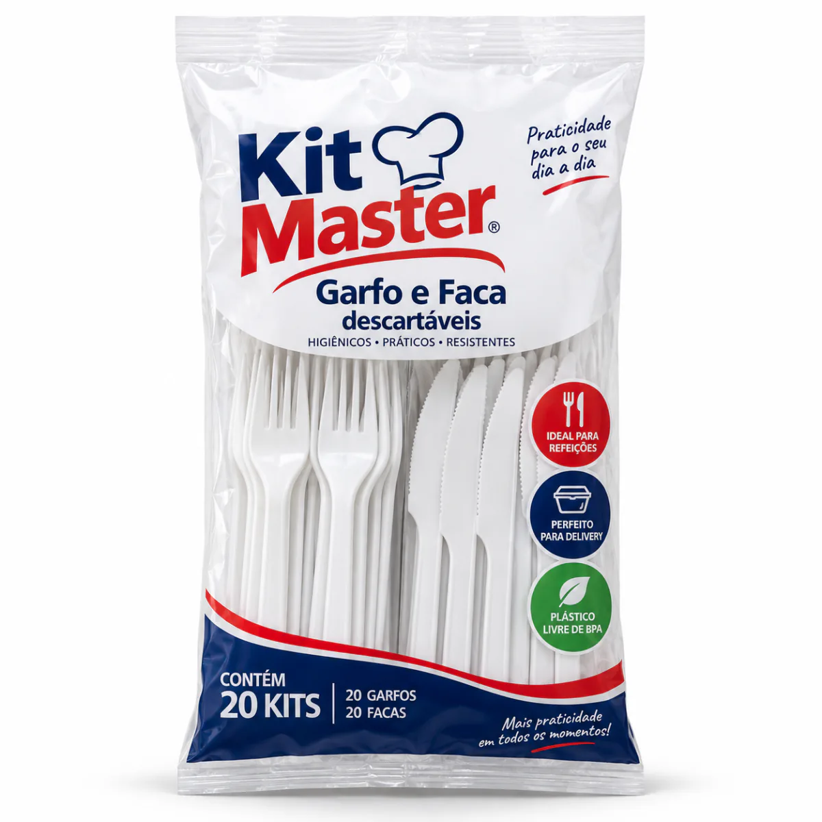 Kit Master Garfo e Faca descartáveis