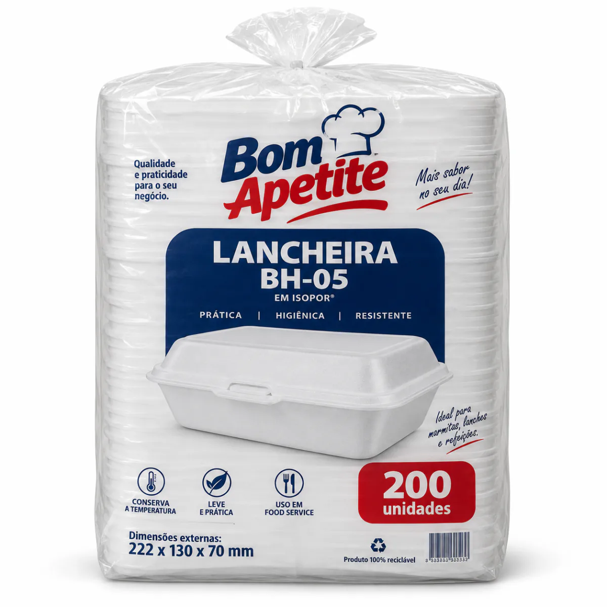 Lancheira branca BH-05 Bom Apetite