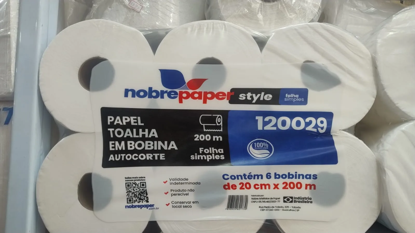 Papel toalha em bobina Nobre Paper Style